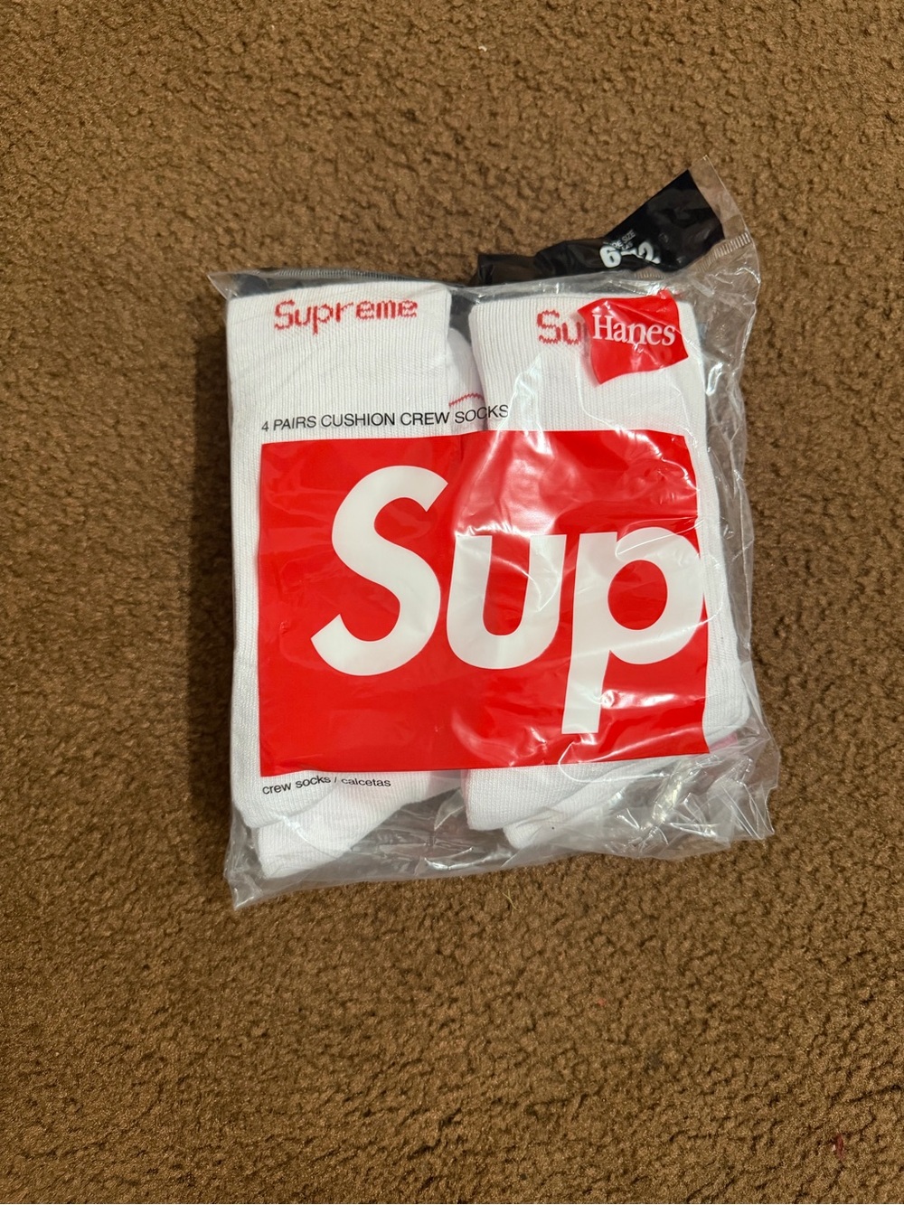 Supreme Socks White 4 Pack